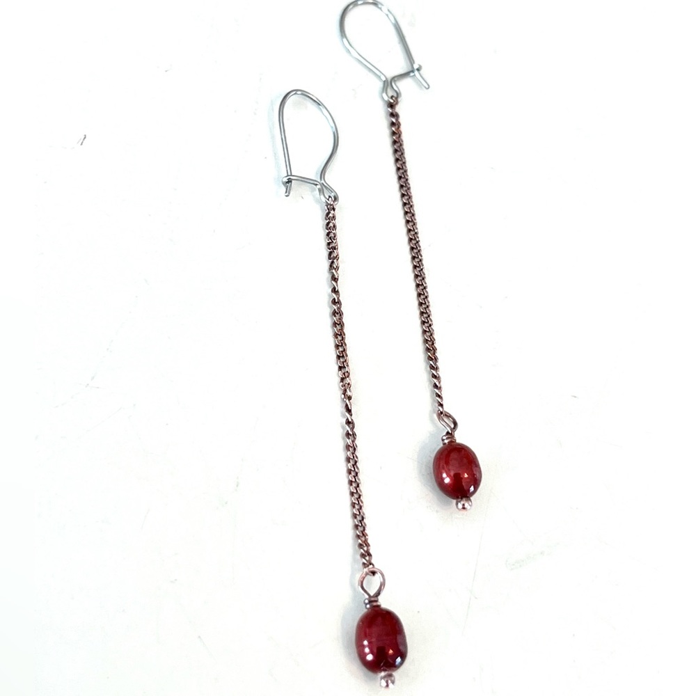 Vintage Genuine Freshwater Chain Earrings